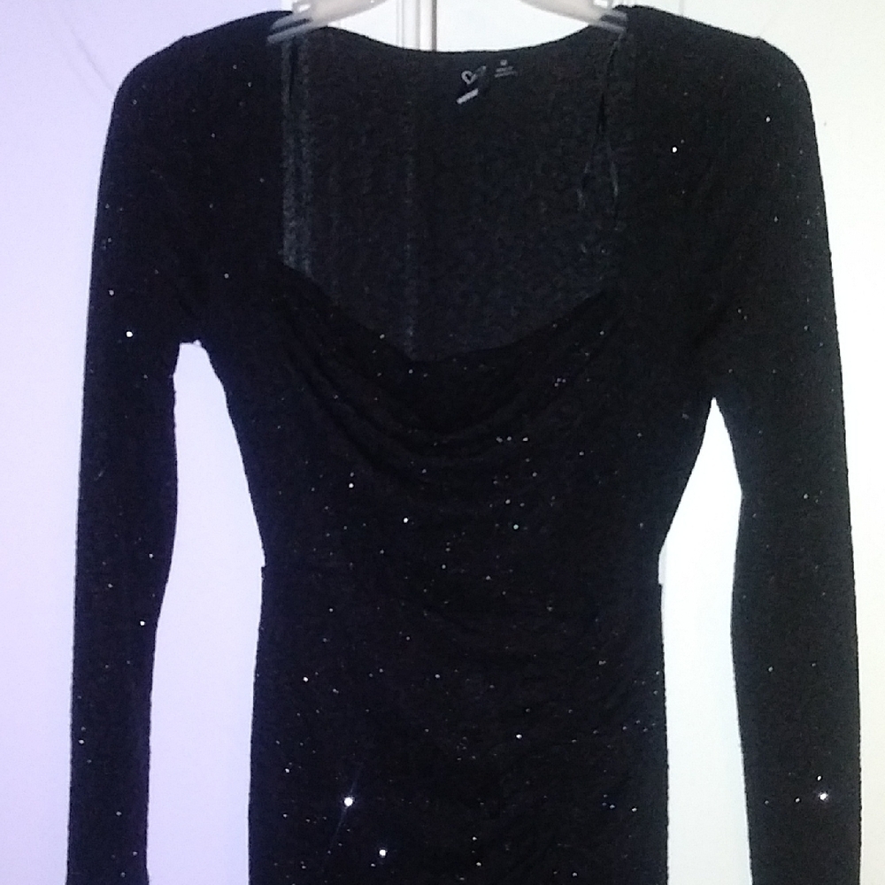 Elegant Black Long Sleeve Dress